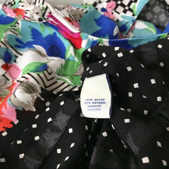 Anthropologie Odille Floral & Geometric Drapey Top - Picture 5 of 9